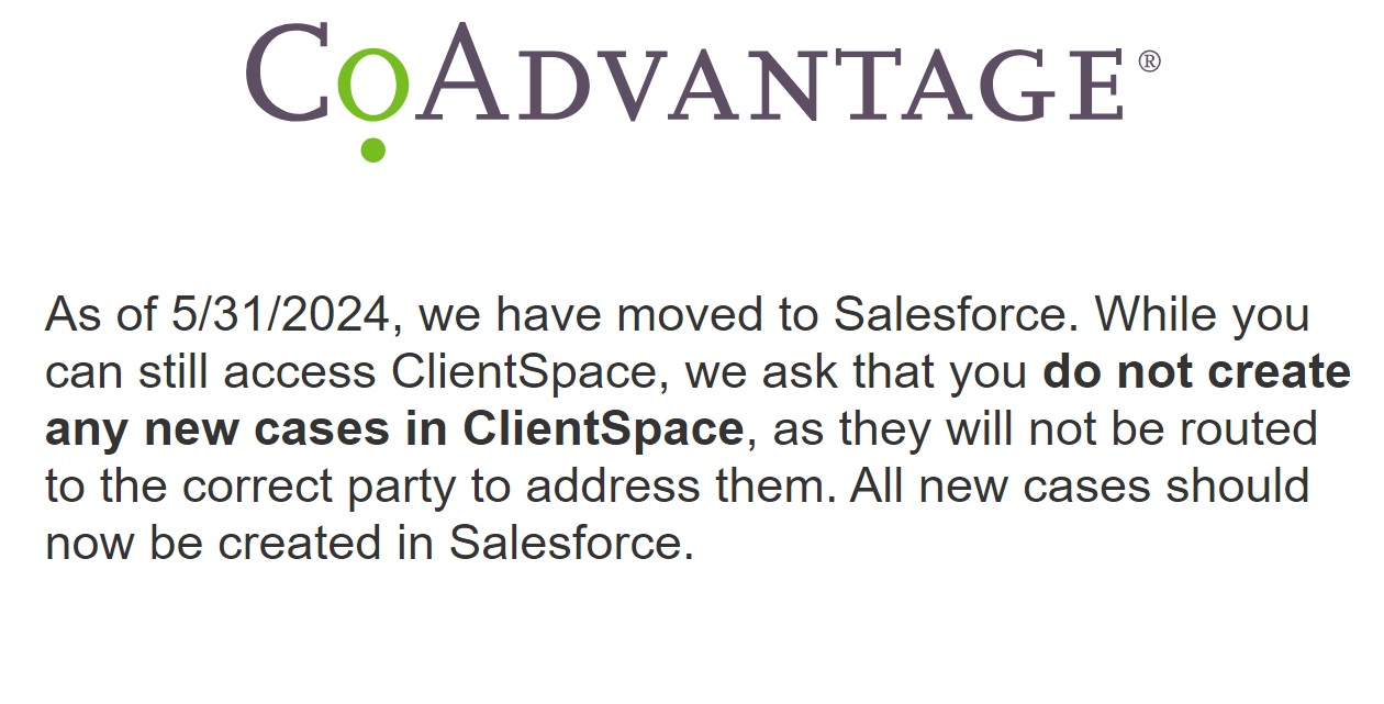 Login To CoAdvantage ClientSpace